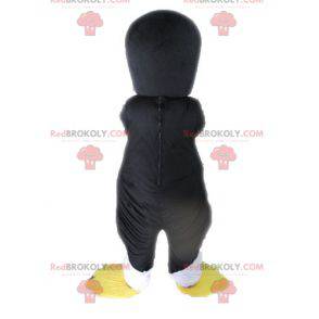 Mascote pinguim gigante preto e branco - Redbrokoly.com