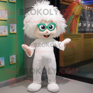 Hvid Aglet maskot kostume...