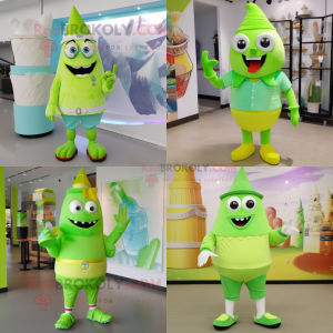 Lime Green ijsje mascotte...