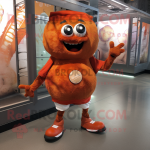 Rust Meatballs mascot costume character dressed with T-Shirt and Anklets