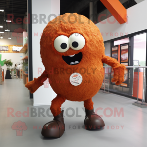 Rust Meatballs mascot costume character dressed with T-Shirt and Anklets