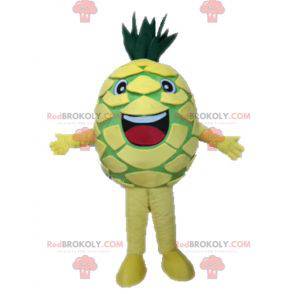 Giant yellow and green pineapple mascot. Fruit mascot -