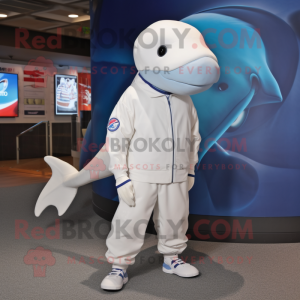 Hvit Beluga Whale maskot...