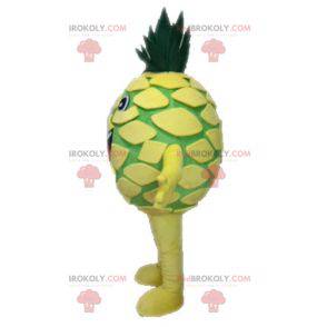 Jätte gul och grön ananasmaskot. Fruktmaskot - Redbrokoly.com