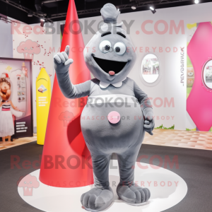 Gray Candy maskot kostume...