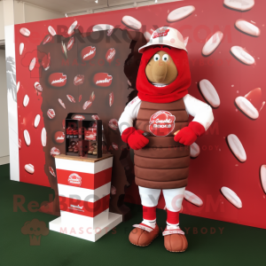 Rode chocoladereep mascotte...