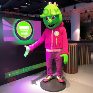 Magenta groen bier mascotte...