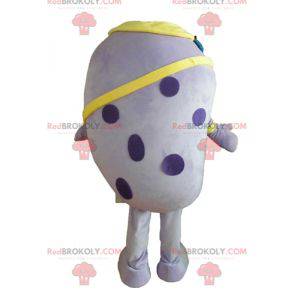 Mascotte d'insecte violet. Mascotte de pomme de terre -