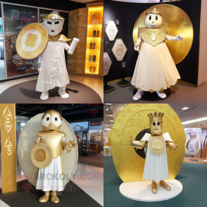 Guld keltisk skjold maskot...