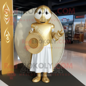 Guld keltisk skjold maskot...