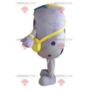 Mascotte d'insecte violet. Mascotte de pomme de terre -