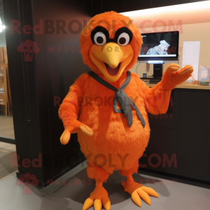 Orange Crow maskot kostume...