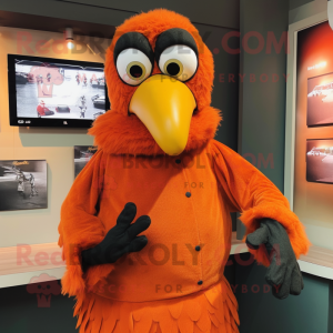 Orange Crow maskot kostume...