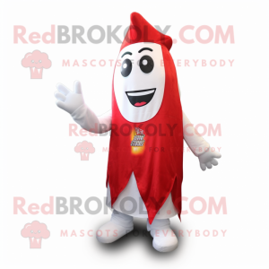 Hvid flaske ketchup maskot...