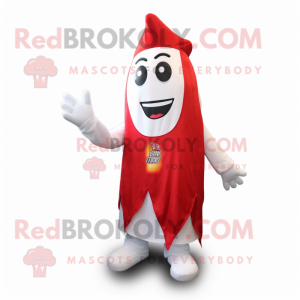 White Bottle of ketchup mascot costume character dressed with Denim Shorts and Wraps