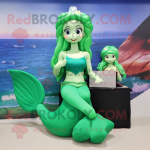 Grøn havfrue maskot kostume...