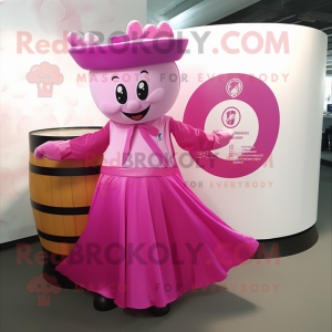 Magenta champagne maskot...