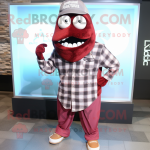 Maroon Cod maskot kostume...