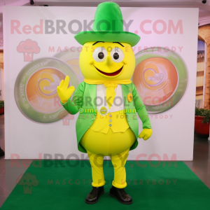 Citron Gul grön öl maskot...