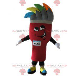 Reusachtige borstelmascotte. Mascotte schilderen -