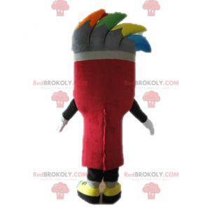 Reusachtige borstelmascotte. Mascotte schilderen -