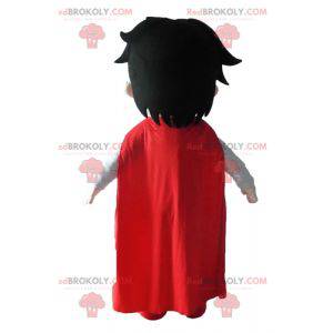 Jungenmaskottchen im Superhelden-Outfit gekleidet -