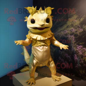 Gouden Axolotls mascotte...