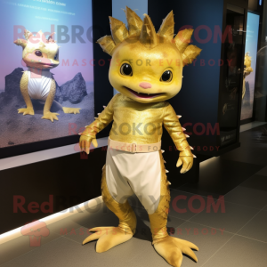 Gouden Axolotls mascotte...