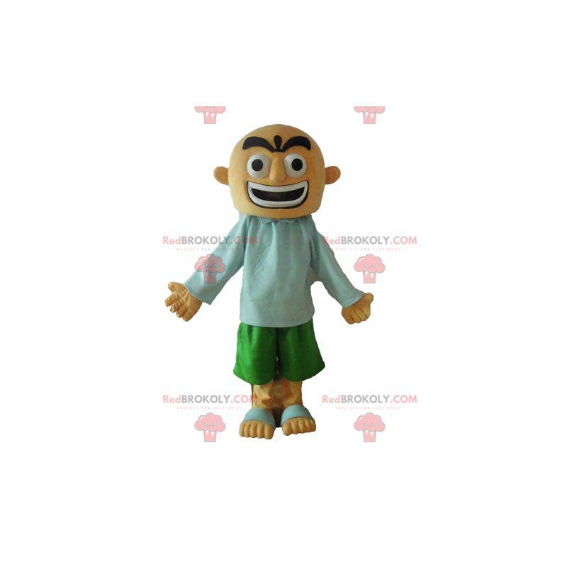 Mascote careca parecendo feroz - Redbrokoly.com