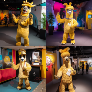 Gouden lama mascotte...