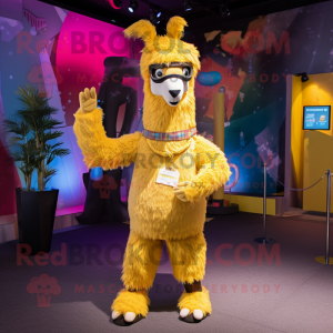 Gouden lama mascotte...