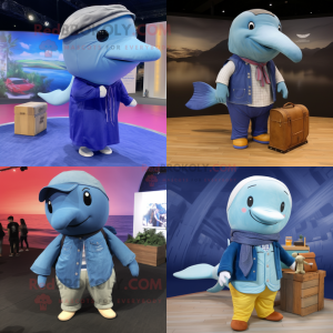  Blue Whale maskot kostyme...