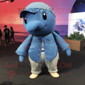  Blue Whale maskot kostume...