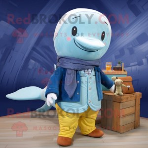  Blue Whale maskot kostyme...