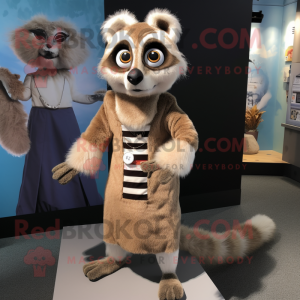 Tan Lemur mascotte kostuum...