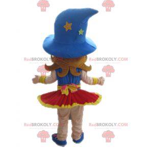 Mascotte de magicienne. Mascotte de sorcier - Redbrokoly.com