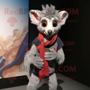 Grijs Aye-Aye mascotte...