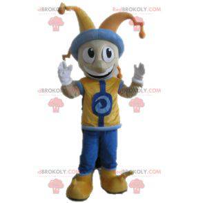 King jester maskot i fargerikt antrekk - Redbrokoly.com
