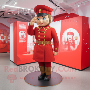 Rode leger soldaat mascotte...