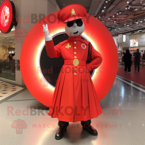 Rode leger soldaat mascotte...