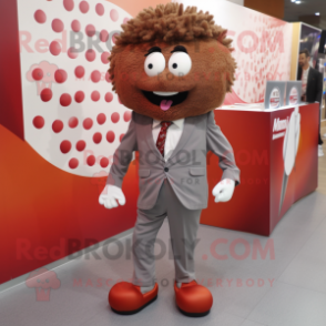 nan Meatballs mascot costume character dressed with Suit Pants and Pocket squares