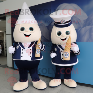 Navy iskrem maskot kostyme...