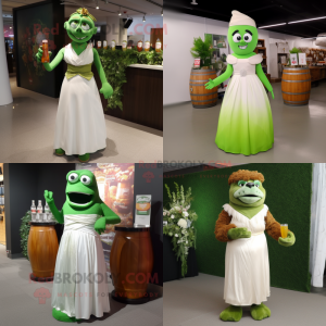Rostgrön öl maskot kostym...
