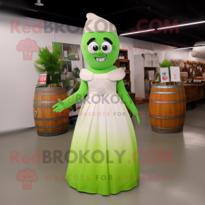 Rustgrønt ølmaskot kostyme...