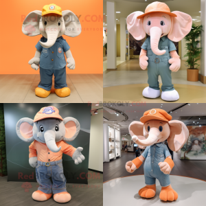 Peach Elephant mascotte...