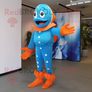 Sky Blue Clown vis mascotte...