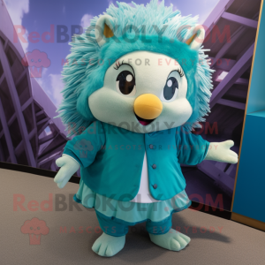 Teal Hedgehog mascotte...