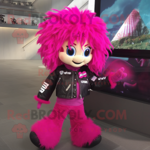 Magenta Cod maskot kostume...