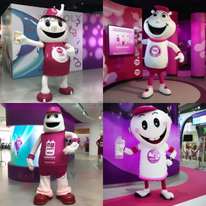 Magenta flaske mælk maskot...