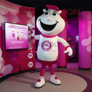 Magenta fles melk mascotte...